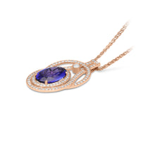 Royal Oval Tanzanite Halo Pendant - 8.5 Carat