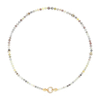 Multicolor Mix Diamond Beaded Necklace - 80.75 Carat