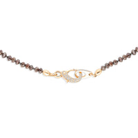 Reddish Brown Diamond Beaded Necklace - 103.91