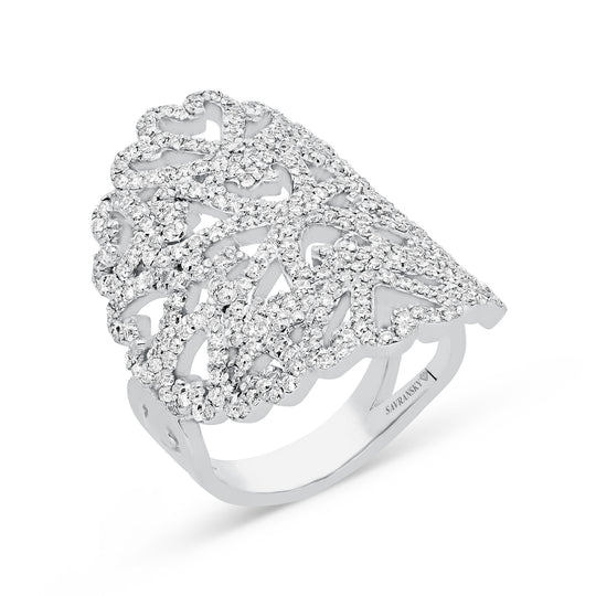 Filigree Diamond Dome Ring