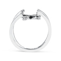 White and Black Diamond Cable Ring