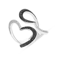 Black Diamond Love Ring