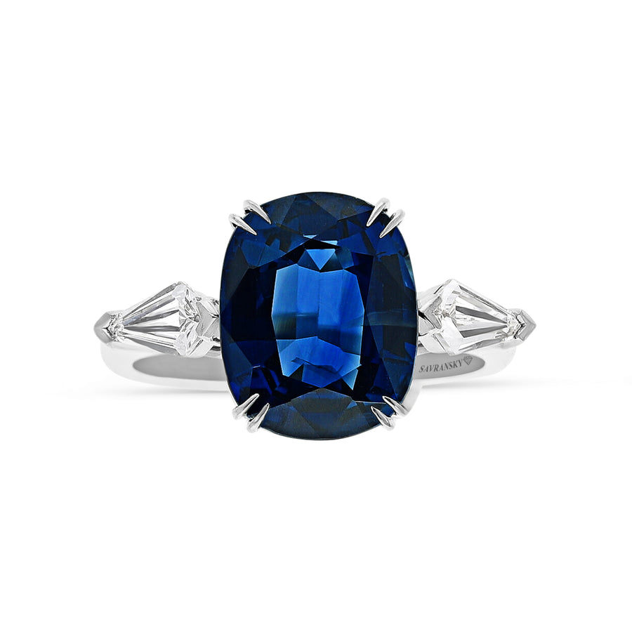 Blue Sapphire Birthstone Ring - 6.2 Carat