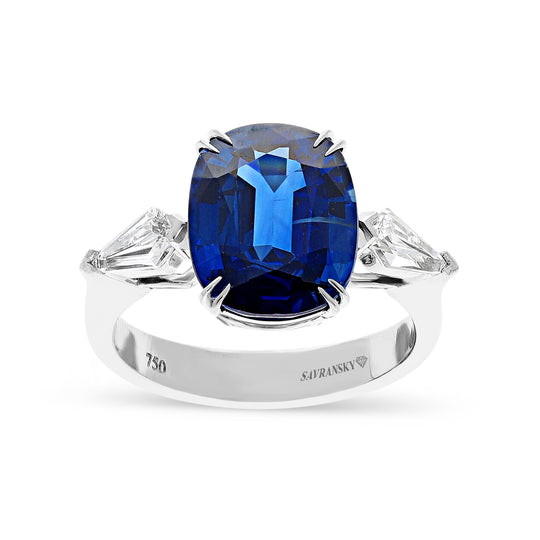 Blue Sapphire Birthstone Ring - 6.2 Carat