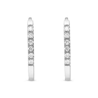 Small Diamond Huggie Hoop Earrings