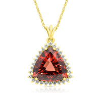 Triangular Tourmaline Gemstone Pendant - 9 Carat