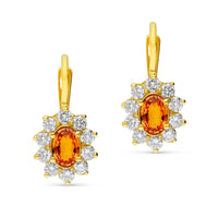 Yellow Sapphire Diana Lever Back Earrings - 2 Carat