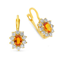 Yellow Sapphire Diana Lever Back Earrings - 2 Carat