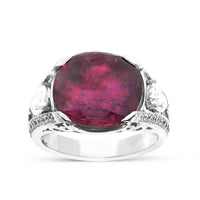 6 Carat Oval Cut Purple Pink Natural Sapphire Vintage Style Birthstone Ring