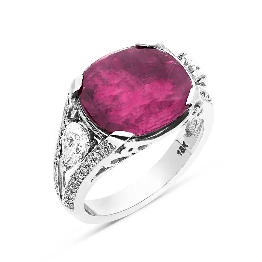 6 Carat Oval Cut Purple Pink Natural Sapphire Vintage Style Birthstone Ring