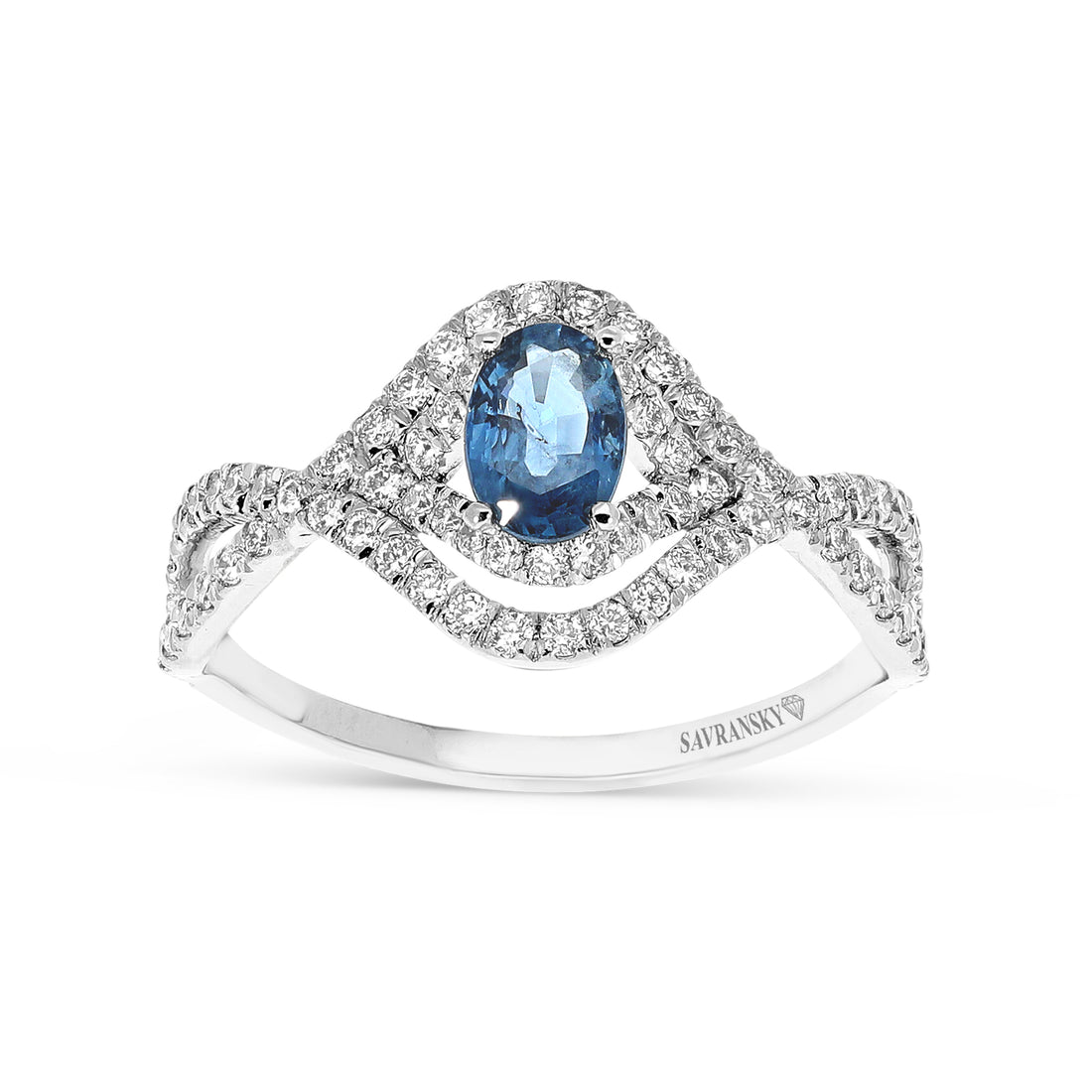 Infinity Blue Sapphire Birthstone Ring