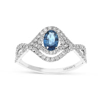 Infinity Blue Sapphire Birthstone Ring