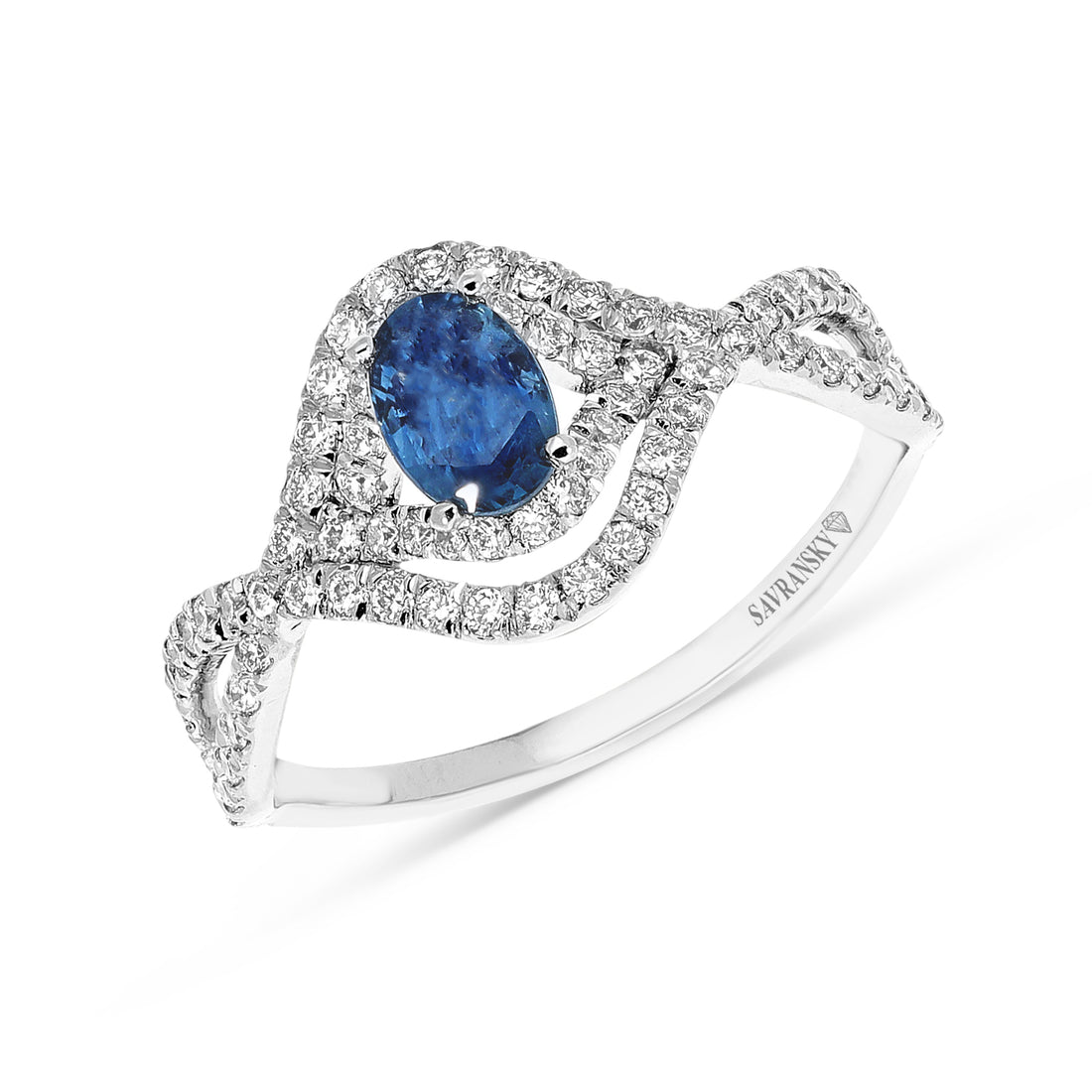 Infinity Blue Sapphire Birthstone Ring