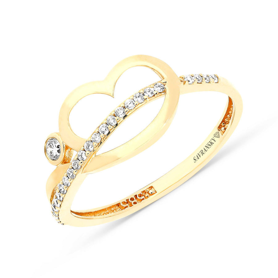 Elegant Heart Promise Ring