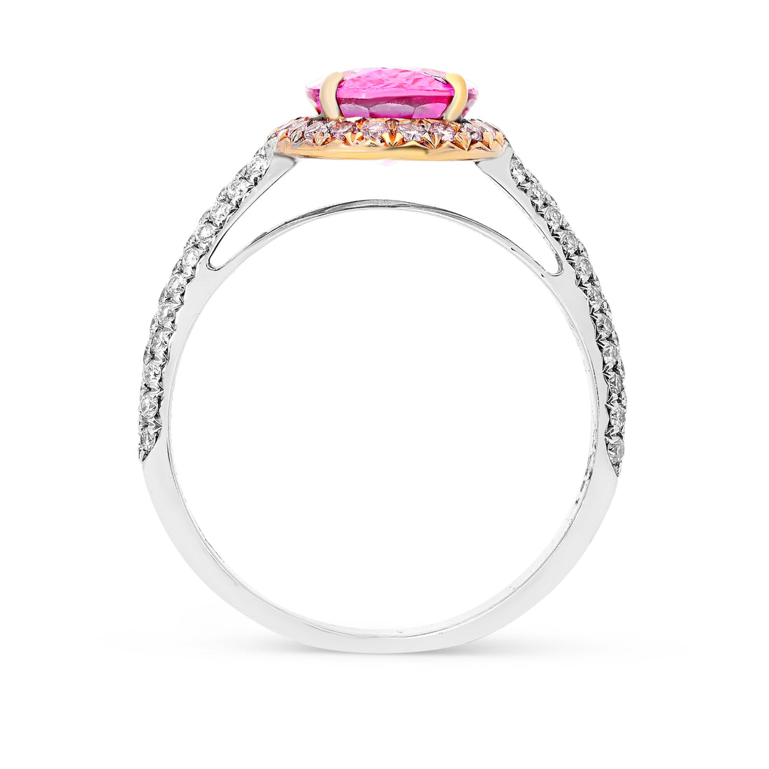 Feminine Pink Sapphire Ring - 3.31 Carat