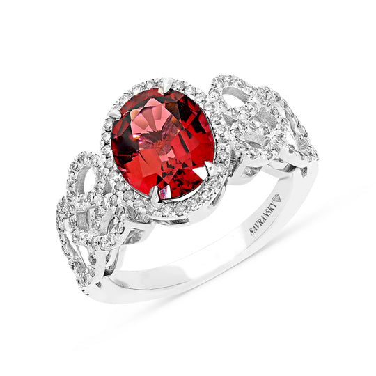 Oval Cut Pink Tourmaline Ring - 3.26 Carat