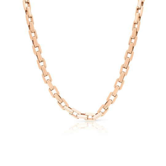 Rose Gold Box Chain Necklace