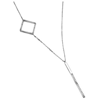 Geometric Abstract Diamond Pendant Necklace - .38 Carat