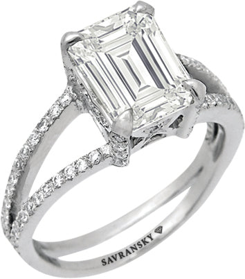 Emerald Cut Diamond Engagement Ring