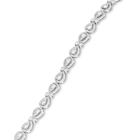 Pear Shaped Tennis Bracelet - 2.9 Carat