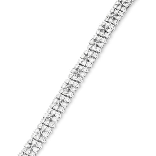 Triple Row Diamond Tennis Bracelet - 5.25