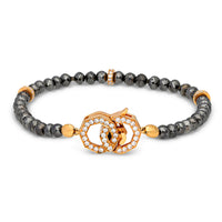 Black Diamond Beaded Bracelet - 28 Carat