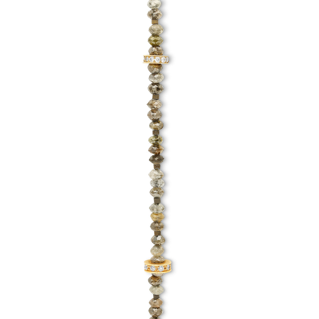 Triple Tone Grey Diamond Beaded Bracelet - 13.43 Carat