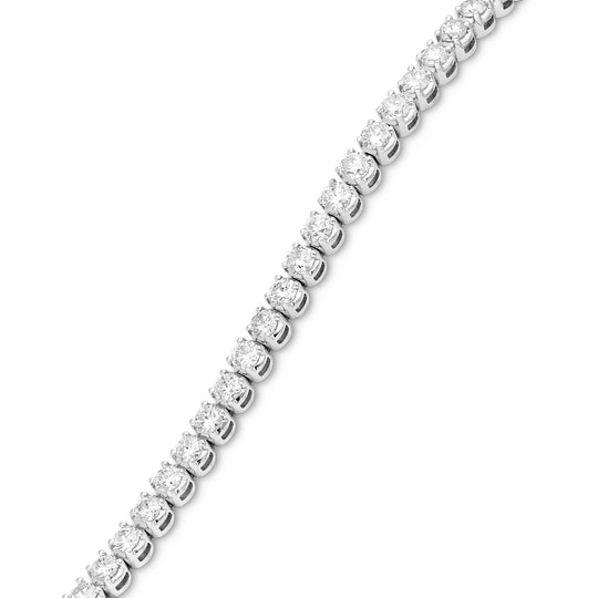 White Gold Round Diamond Tennis Bracelet - 8.4 Carat