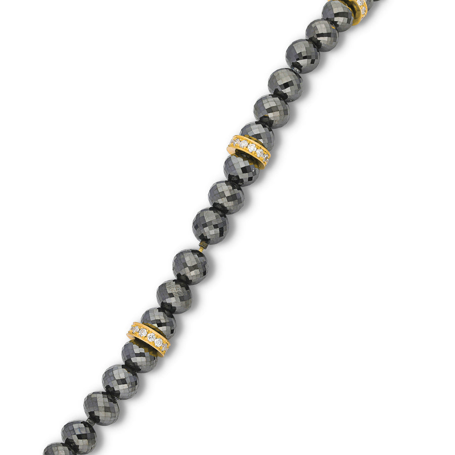 Black Diamond & Yellow Gold Detailing Bracelet - 50.23 Carat