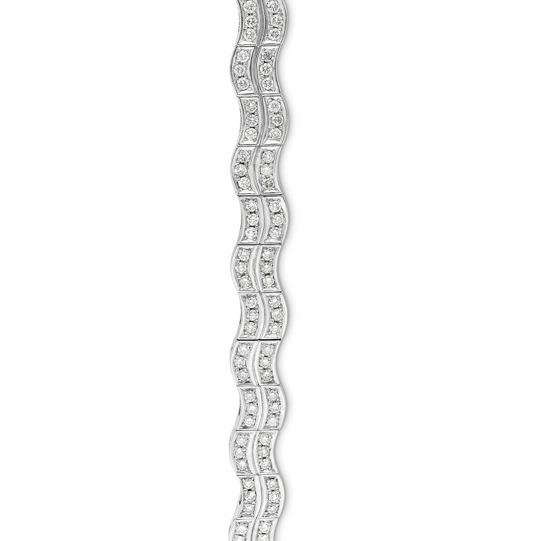 Waved Diamond Tennis Bracelet - 2.3 Carat