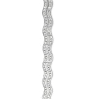 Waved Diamond Tennis Bracelet - 2.3 Carat