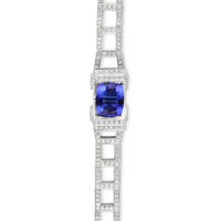 Cushion Cut Tanzanite & Diamond Bracelet - 5.5 Carat