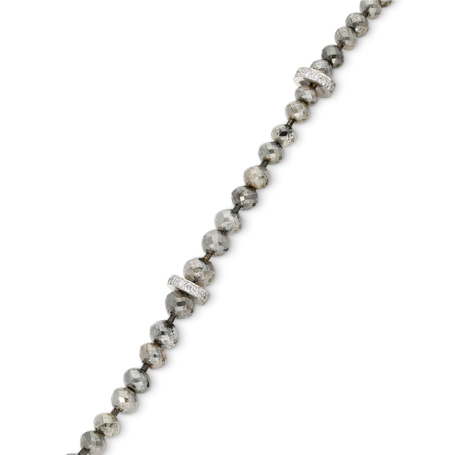 Fancy Grey Diamond Beaded Bracelet - 26.9 Carat