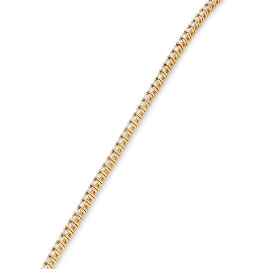Yellow Gold Diamond Tennis Bracelet - 1.4 Carat