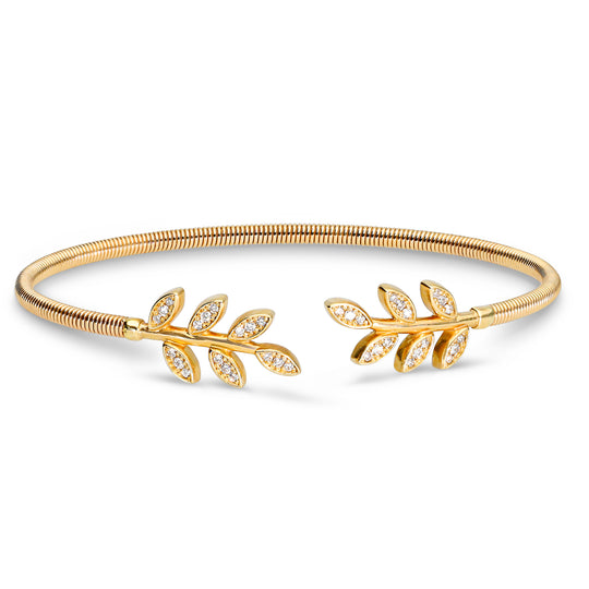 Flexible Leaves Diamond Bangle - .25 Carat