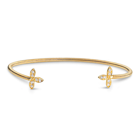 Flexible Flower Diamond Bangle - .17 Carat