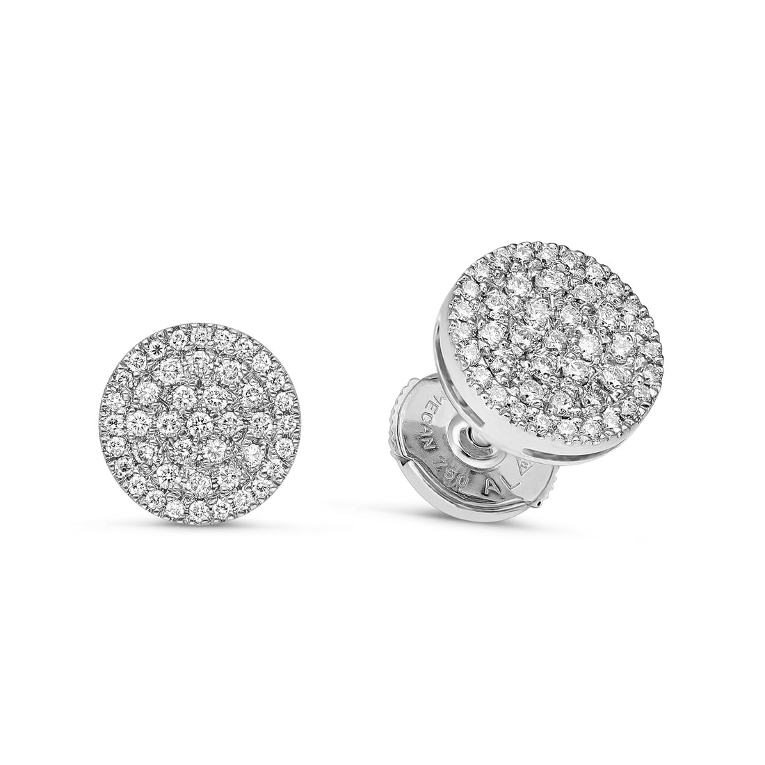 Invisible Lined Diamond Round Stud - 0.5 Carat
