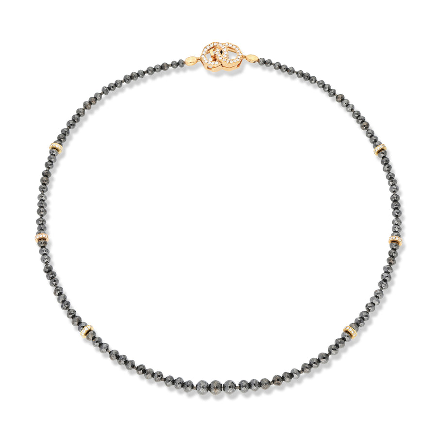 Black Diamonds Beaded Necklace - 115.86 Carat