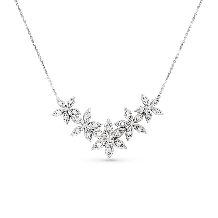 0.27 Carat Diamond Snowflakes Pendant necklace 