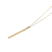 Yellow Gold Diamond Linear Bar Pendant - .42 Carat