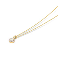 Classic Yellow Gold Diamond Pendant Necklace - .38 Carat