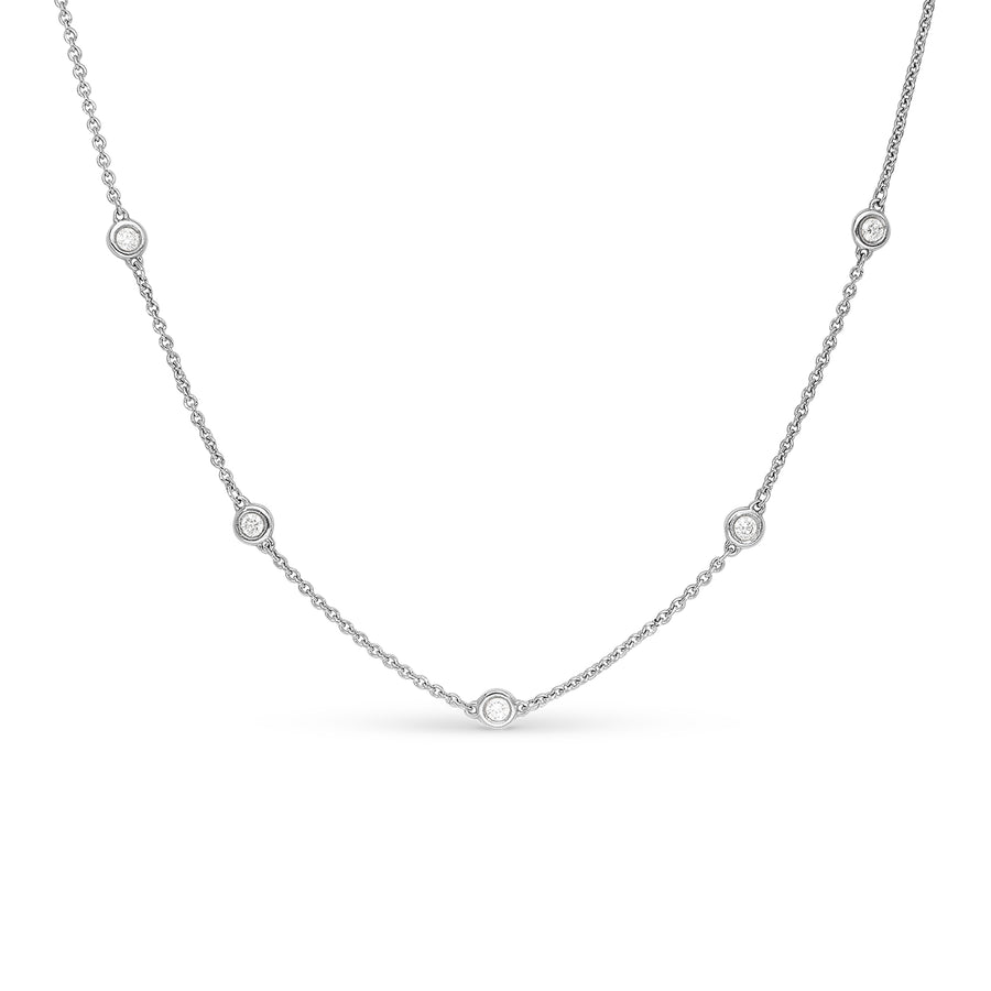 Diamond Studded Chain Necklace - .30 Carat