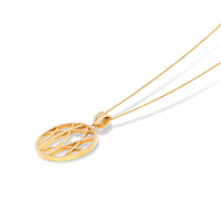 Drop Bamboo Forest Circle Pendant - 1.2 Carat