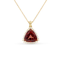 Triangular Tourmaline Gemstone Pendant - 9 Carat