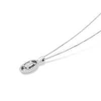 Oval Invisible Setting Diamond Necklace - 1 Carat