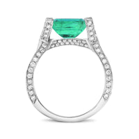 Emerald Infinity Split Shank Birthstone Ring