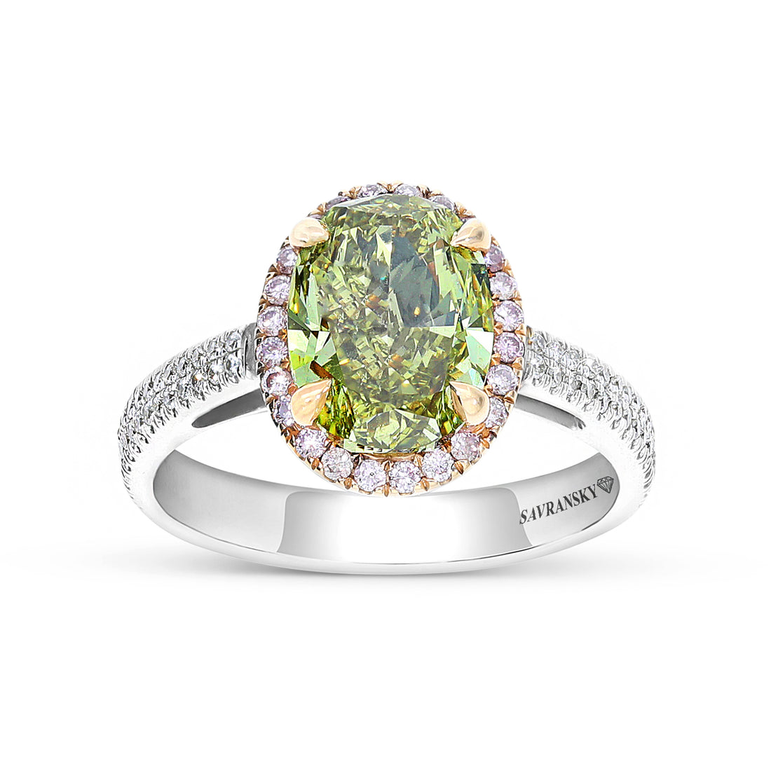 Oval Shaped Fancy Yellow Diamond Ring