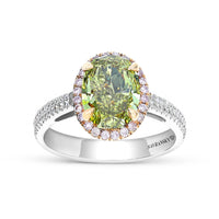 Oval Shaped Fancy Yellow Diamond Ring