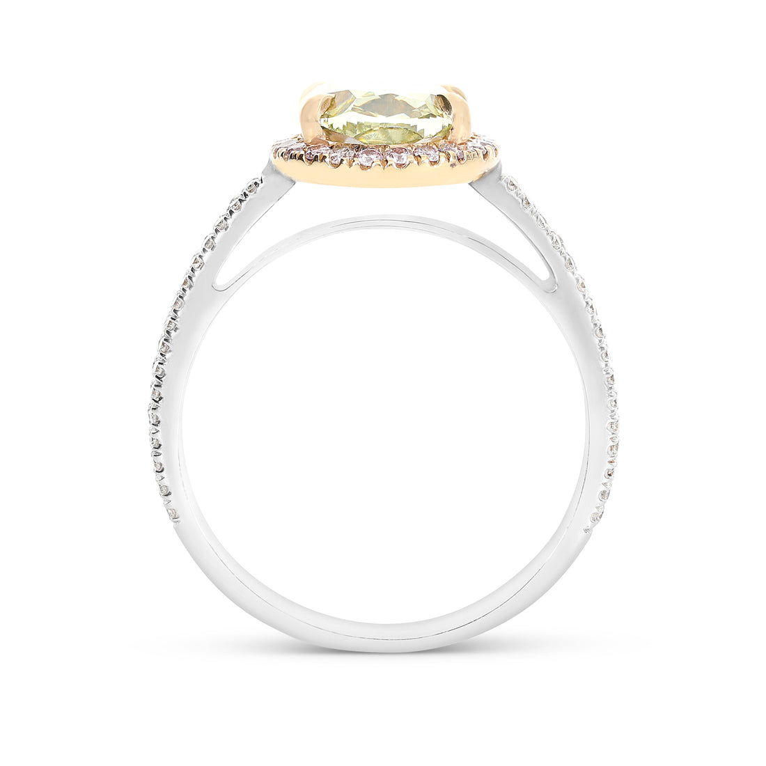 Oval Shaped Fancy Yellow Diamond Ring