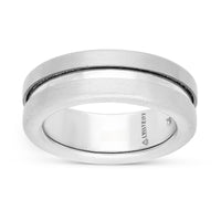 Spinning Wedding Band Ring in White Diamonds